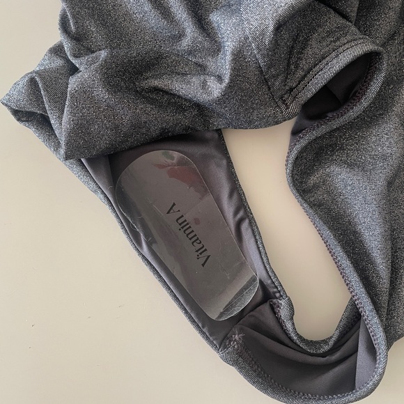 Vitamin A NWOT NEVER WORN Cosmo One Shoulder One Piece Metallic Silver - Size M - Picture 9 of 9